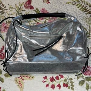 Silver purse hobo